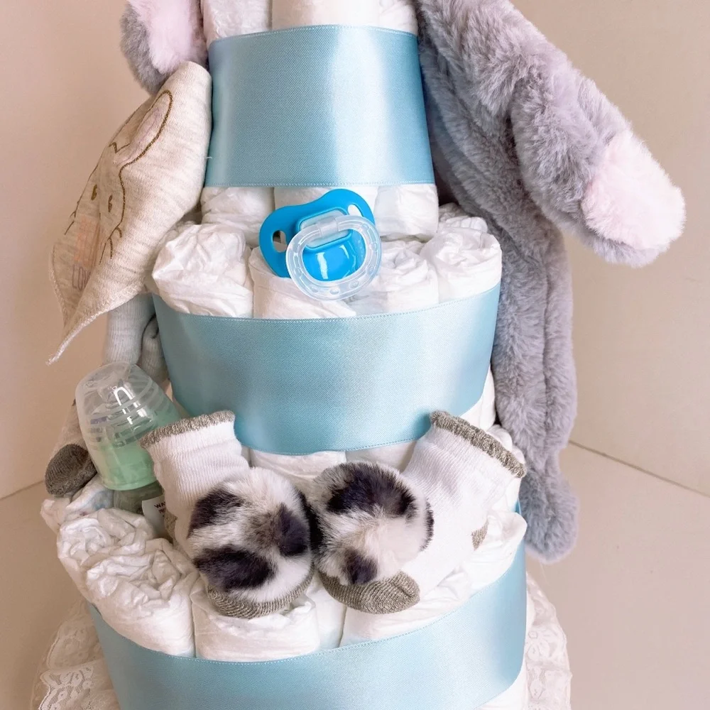 Bunny Diaper Cake, Easter Diaper Cake